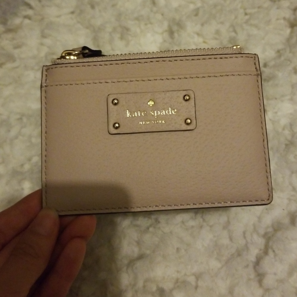 Kate Spade Tan leather wallet cardholder